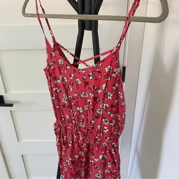 *2/$15* Floral Print Red Romper by H&M - Picture 3 of 7